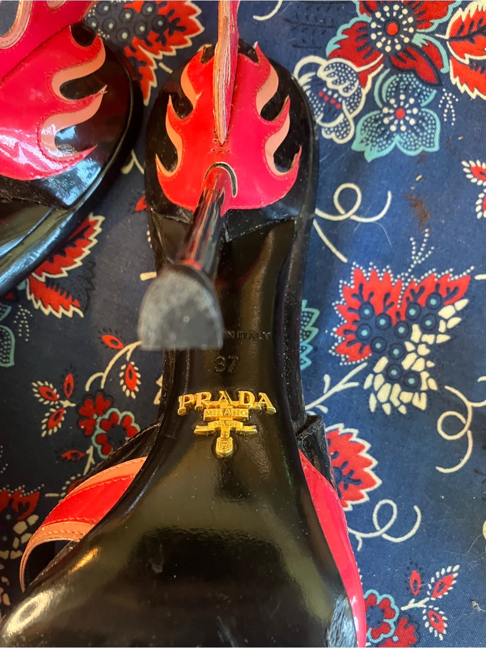 Prada Hot Pink Hot Rod Flame Heels 37 SS 2012 - Picture 9 of 15